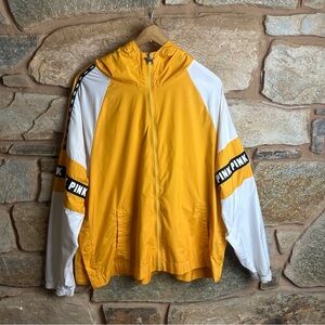 Stylish Yellow and White Windbreaker Jacket